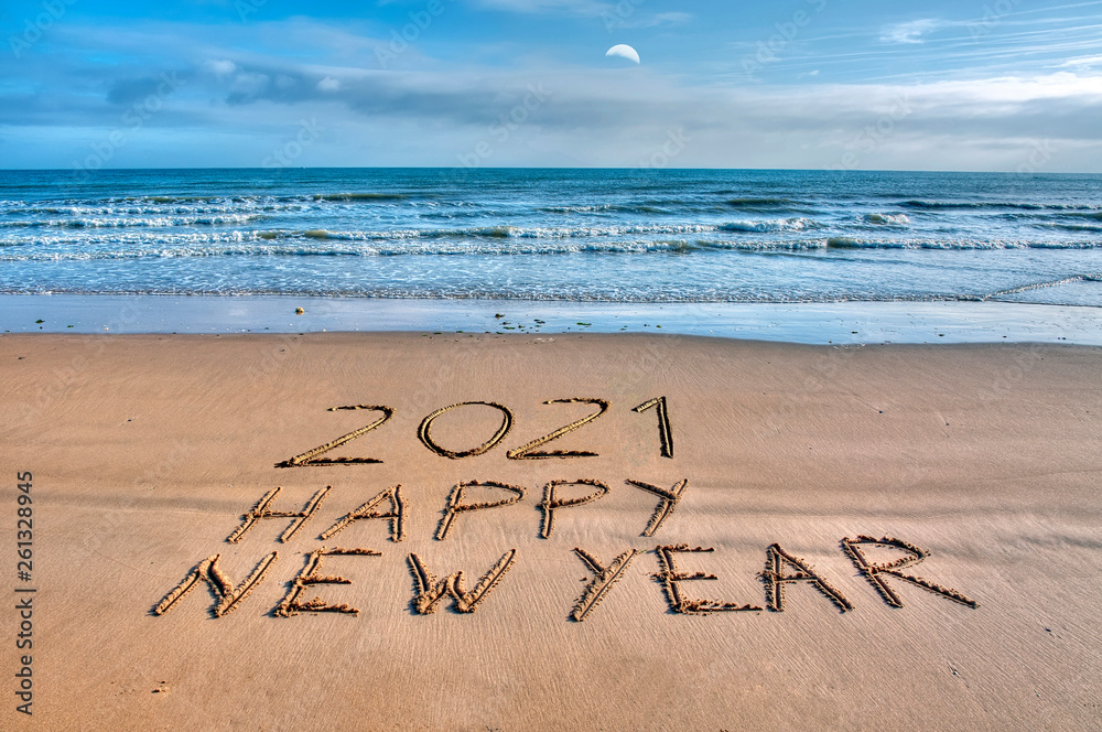 Fototapeta premium 2021 Happy new year