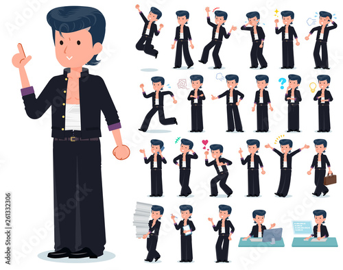 flat type Bad student boy_emotion