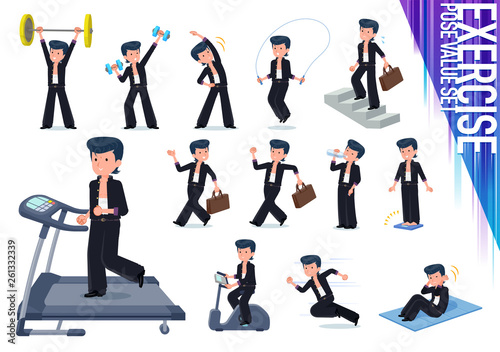 flat type Bad student boy_exercise