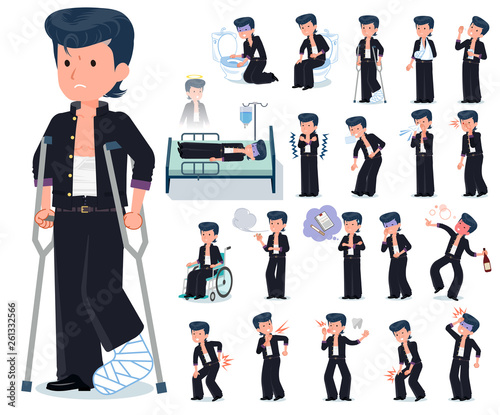 flat type Bad student boy_sickness