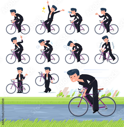 flat type Bad student boy_road bike