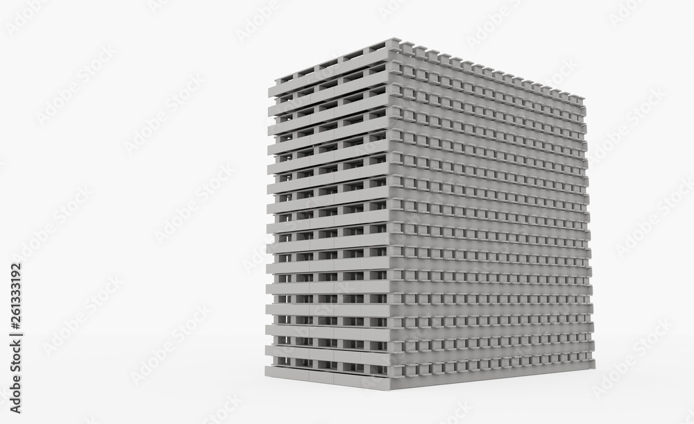 3D model of a multi-storey building 3D model of a multi-storey building