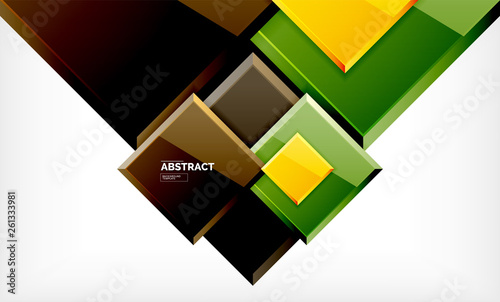 Geometric abstract background, modern square design