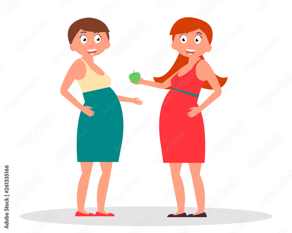 Group of pregnant women, health care.Vector Illustration Baby care concept. Group of pregnant women, health care.Vector Illustration Baby care concept.
