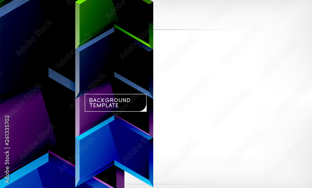 Shiny glossy arrows background, clean modern geometric design, futuristic composition