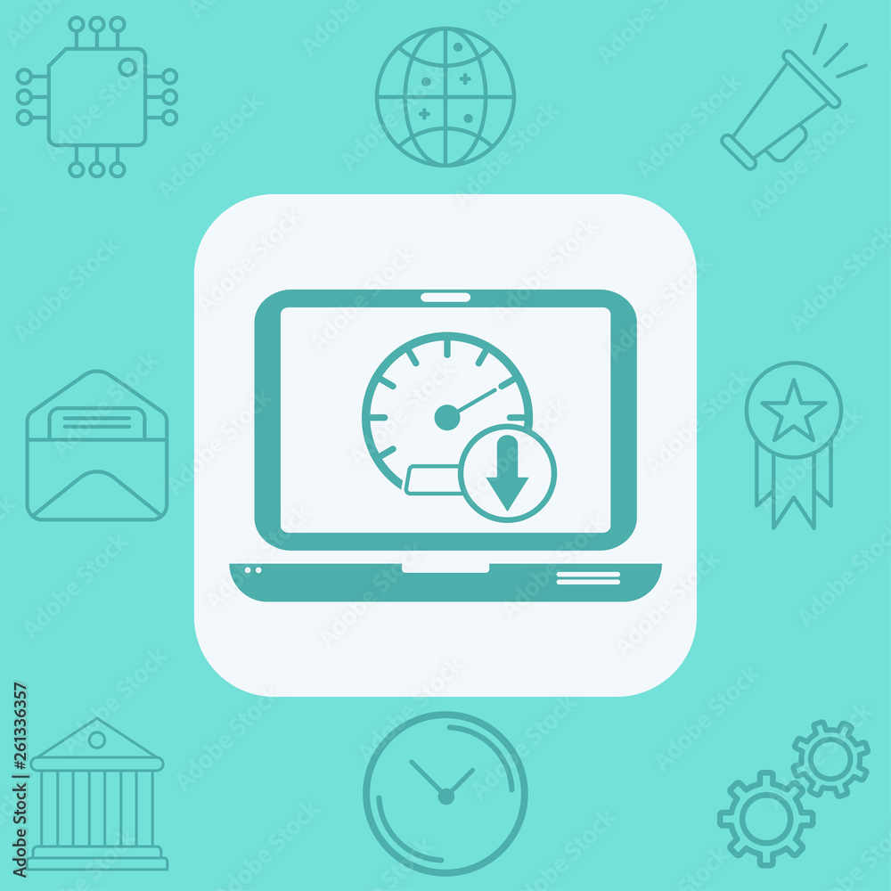 Download speed vector icon sign symbol Download speed vector icon sign symbol