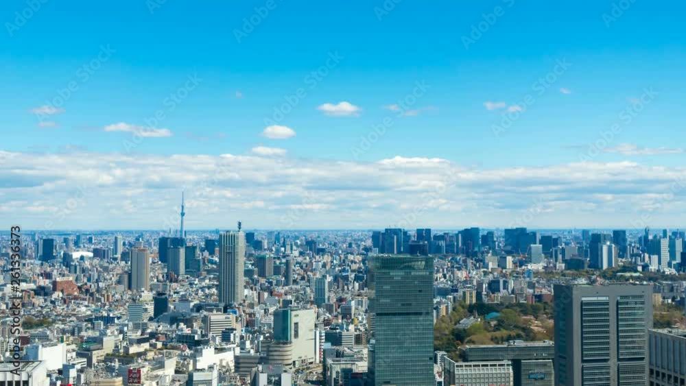 東京風景　タイムラプス　新宿から望む　2019年4月