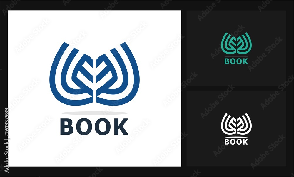 line abstract concept design book logo line abstract concept design book logo