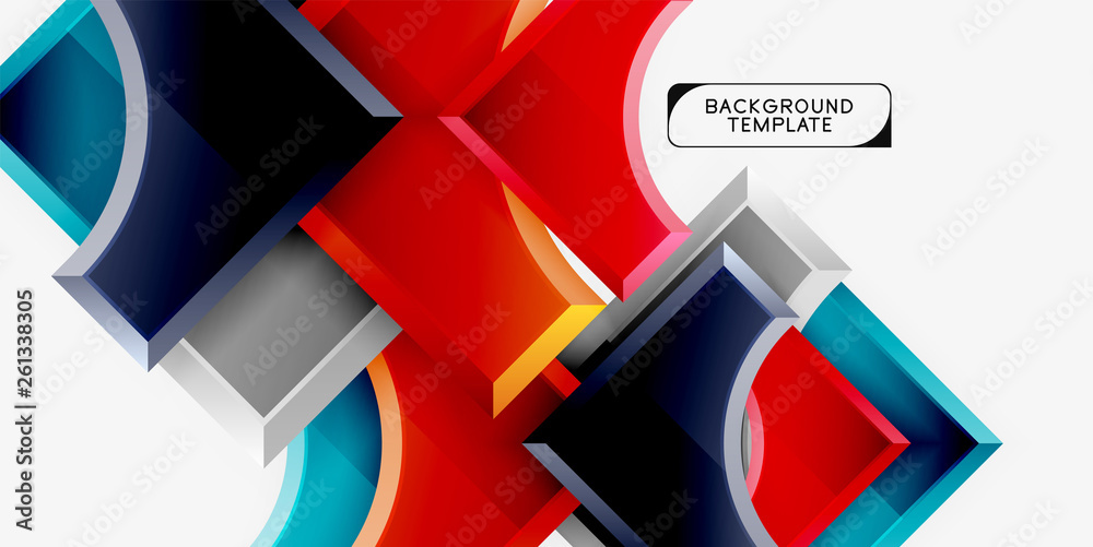 Obraz premium Geometrical 3d shapes background