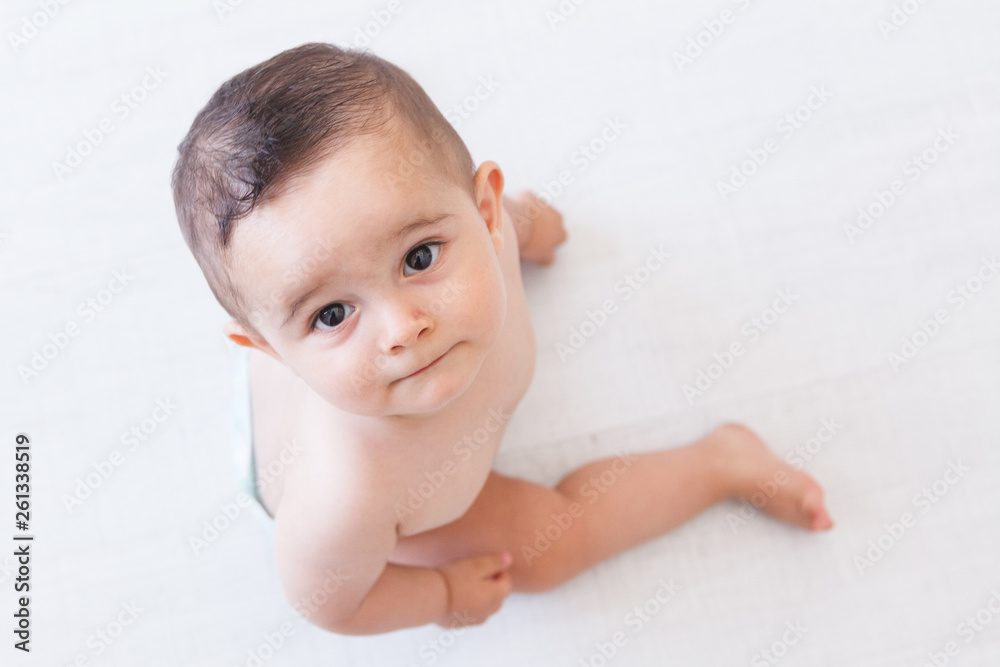 sweet baby look  looking at camera