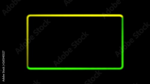 3d rendering of a perfect looping neon glow light on black