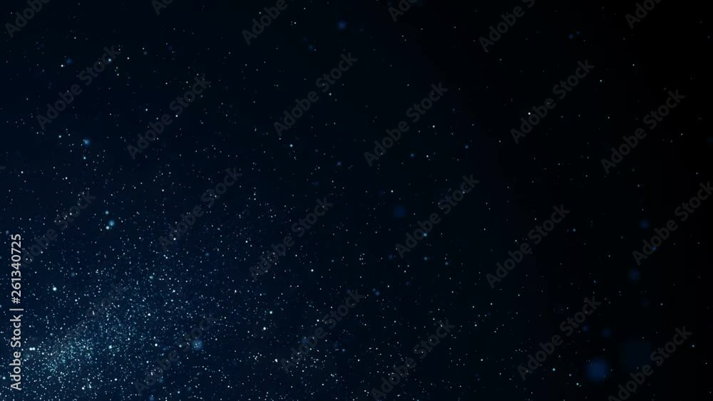 Particles blue bokeh dust abstract light motion titles cinematic background loop