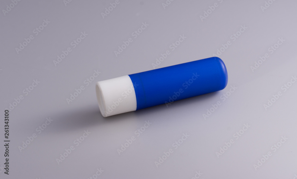 chat stick blue tube isolated on white background chat stick blue tube isolated on white background