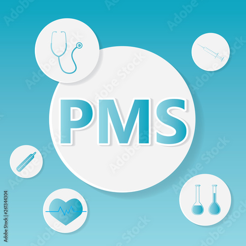 PMS (Premenstrual Syndrome) medical concept- vector illustration