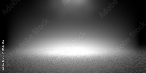 3d rendering of a dark scene with futuristic lights abstract