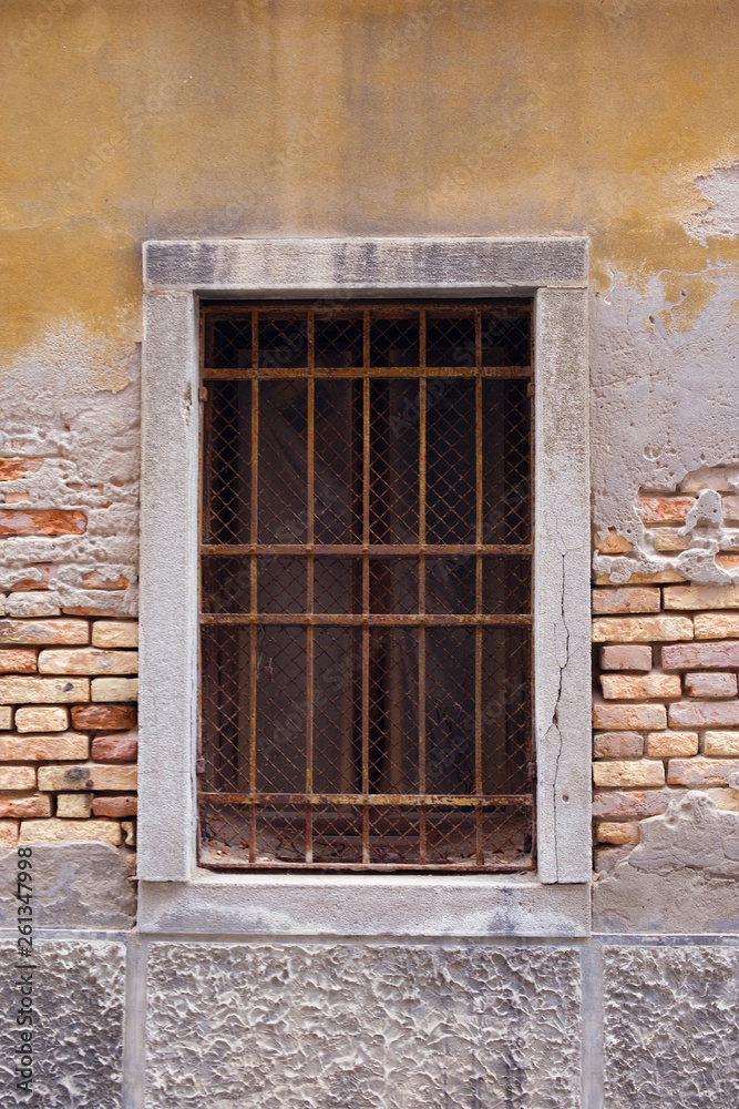 Old vintage gated window