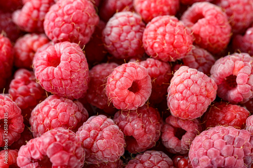 ripe raspberry as background