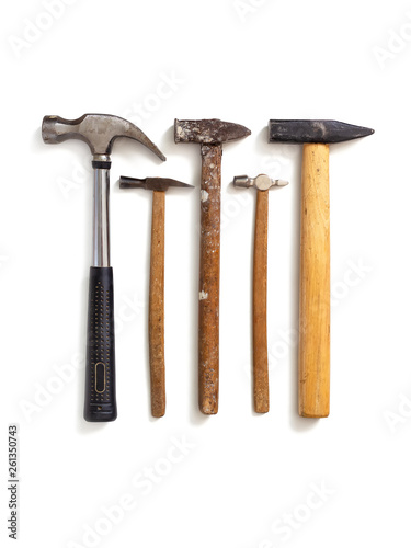 Fototapet Several different hammers