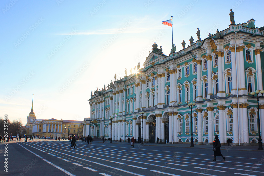 Winter Palace on Dvortsovaya Square in St. Petersburg, Russia