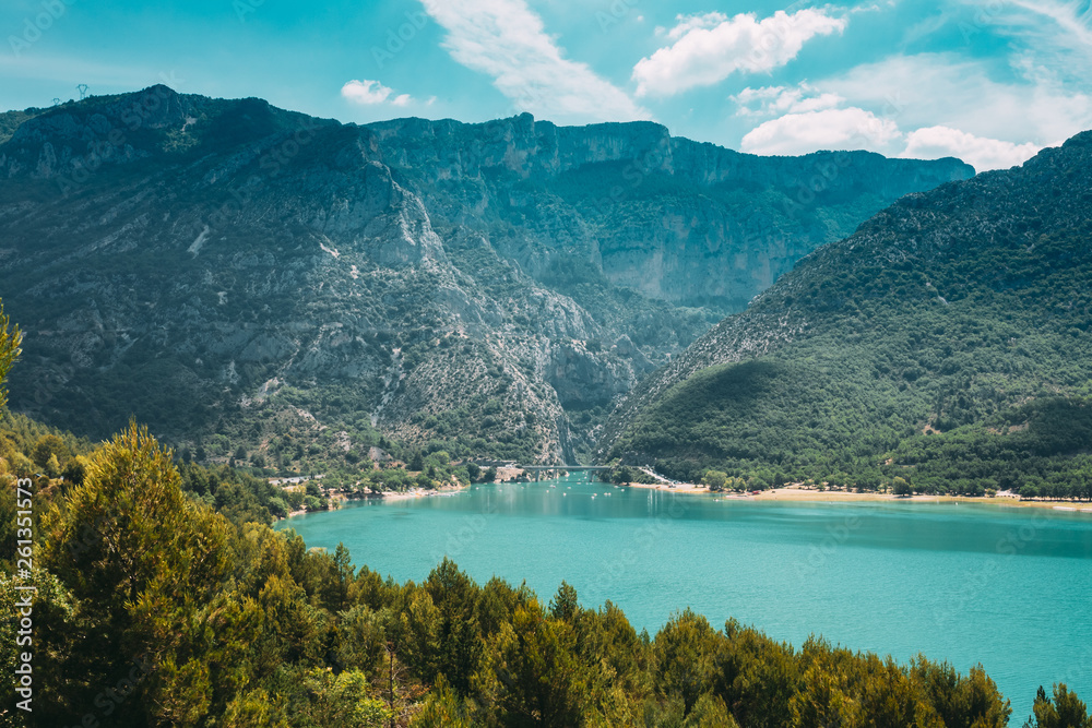 St Croix Lake in the Gorges Du Verdon in south-eastern France