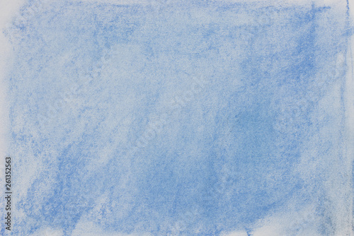 blue pastel crayon on paper background texture