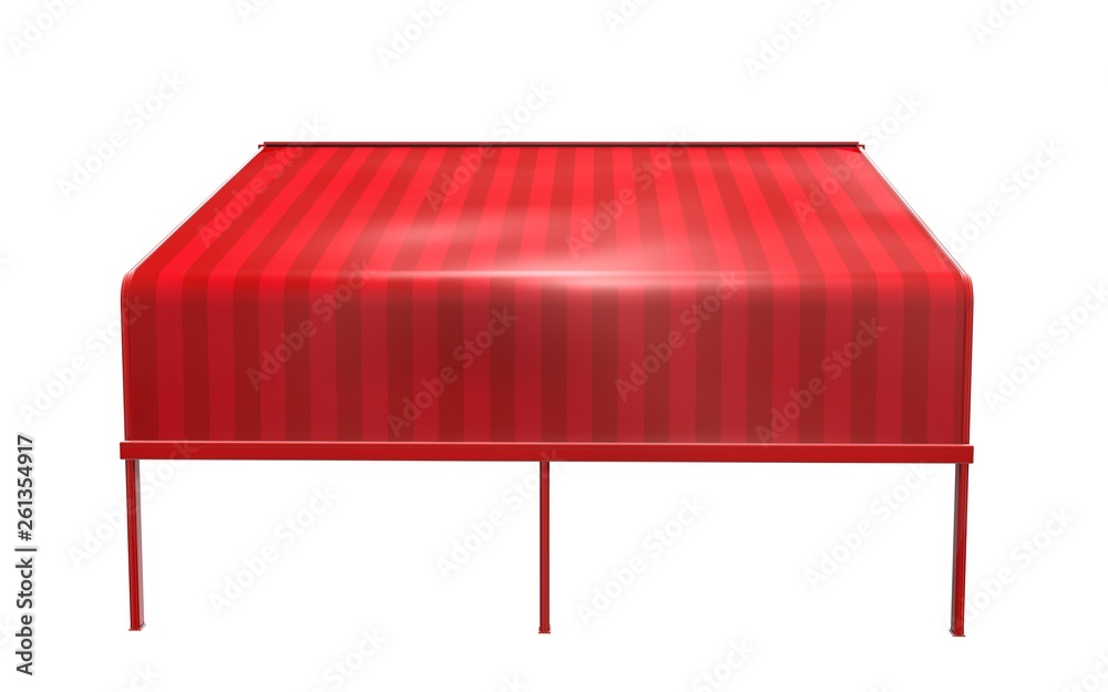 Cafe awning. 3d rendering.