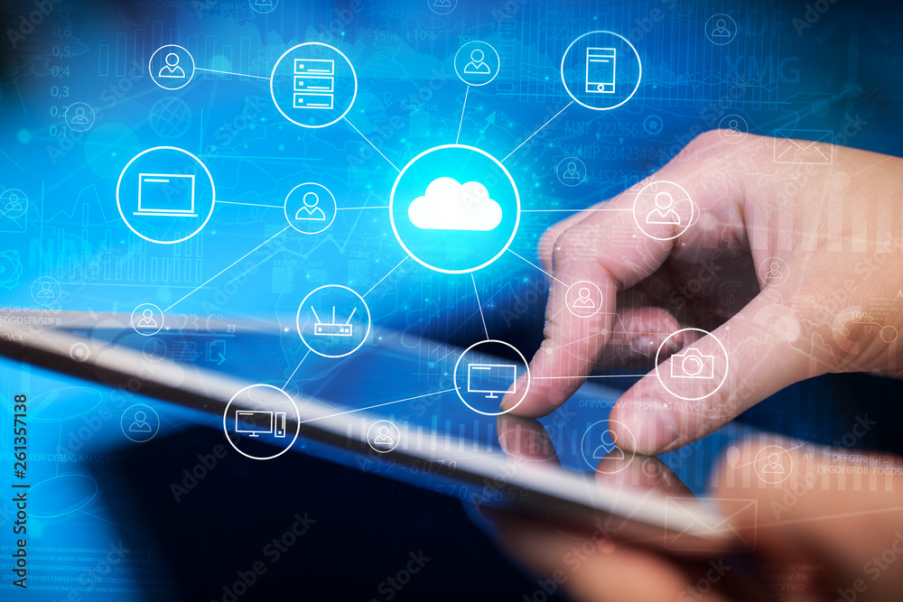 Businessman working on tablet with reports and graphs concept around
Businessman working on tablet with reports and graphs concept around