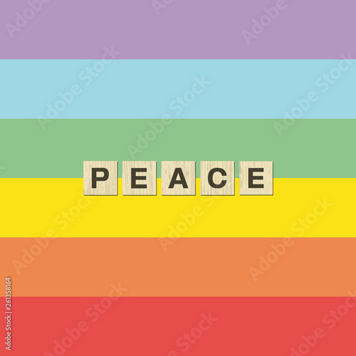 Tolerance and peace raimbow flag.
