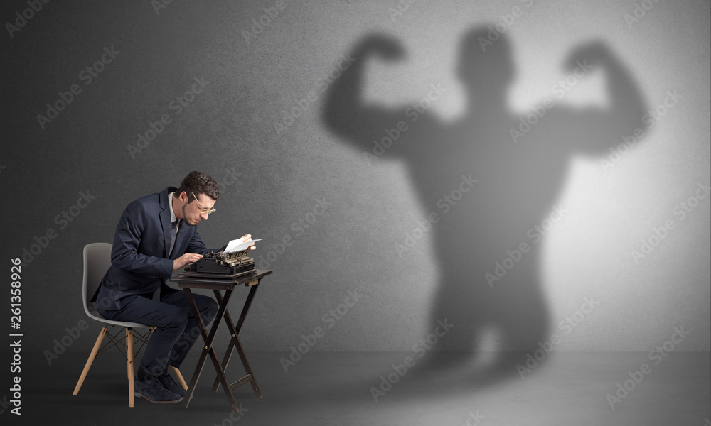 Little hard worker afraid of scary monster shadow
Little hard worker afraid of scary monster shadow