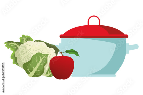 cauliflower and apple