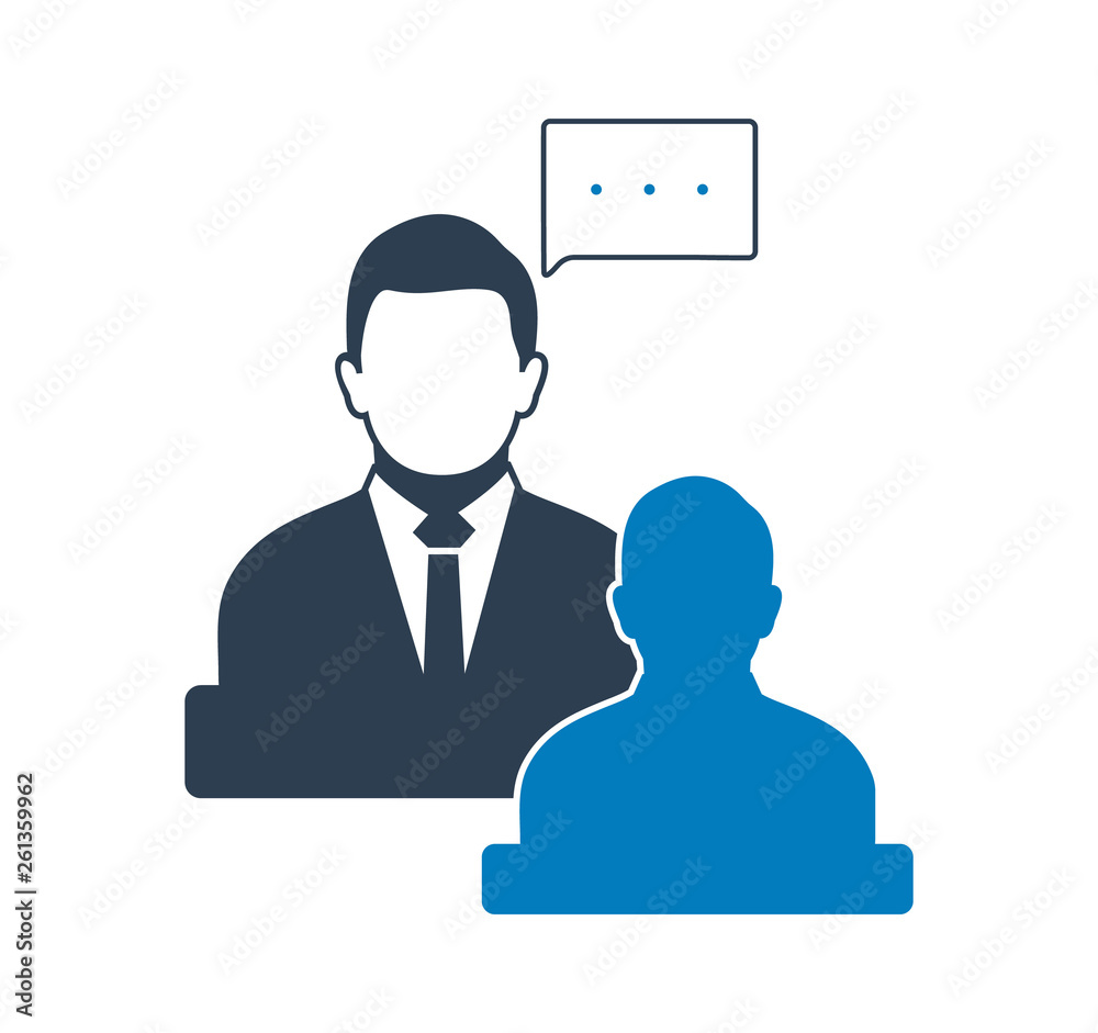 Business Meeting Icon. Flat style vector EPS.