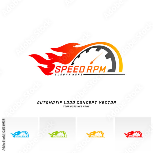 Speed logo design vector. Fast Speedometer logo design template. icon symbol