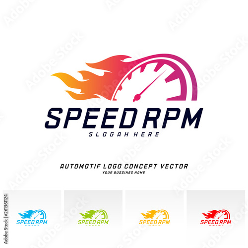 Speed logo design vector. Fast Speedometer logo design template. icon symbol