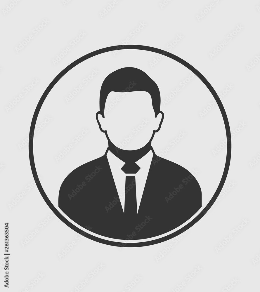 Corporate man Icon with circle shape. Flat style vector EPS. Corporate man Icon with circle shape. Flat style vector EPS.