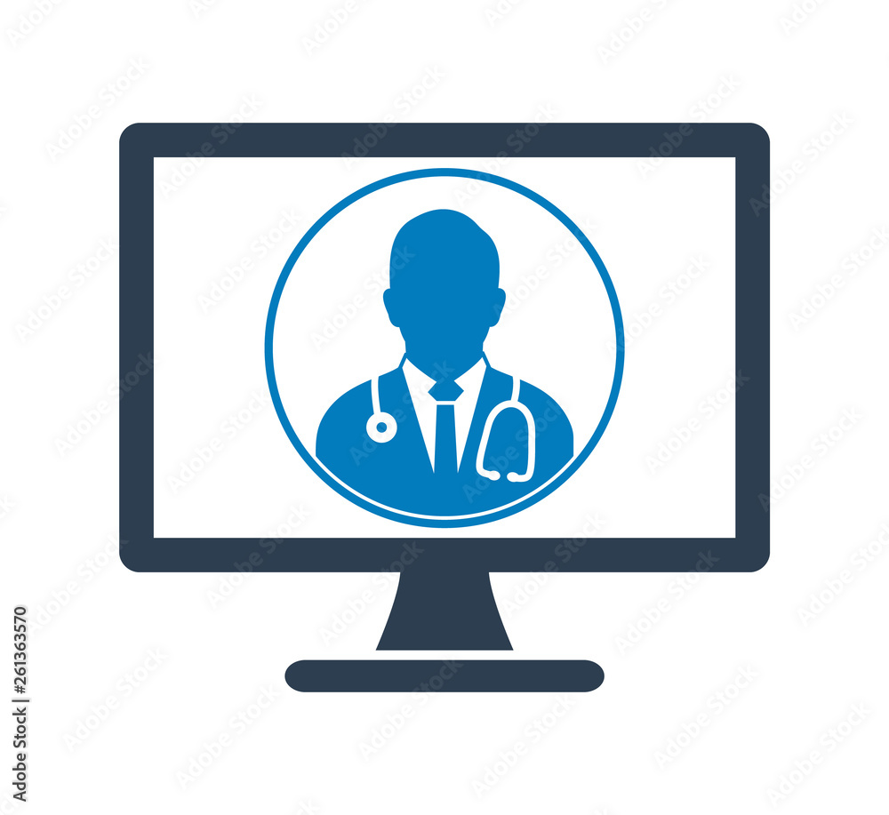 Online Medical Help Icon. Flat style vector EPS. Online Medical Help Icon. Flat style vector EPS.