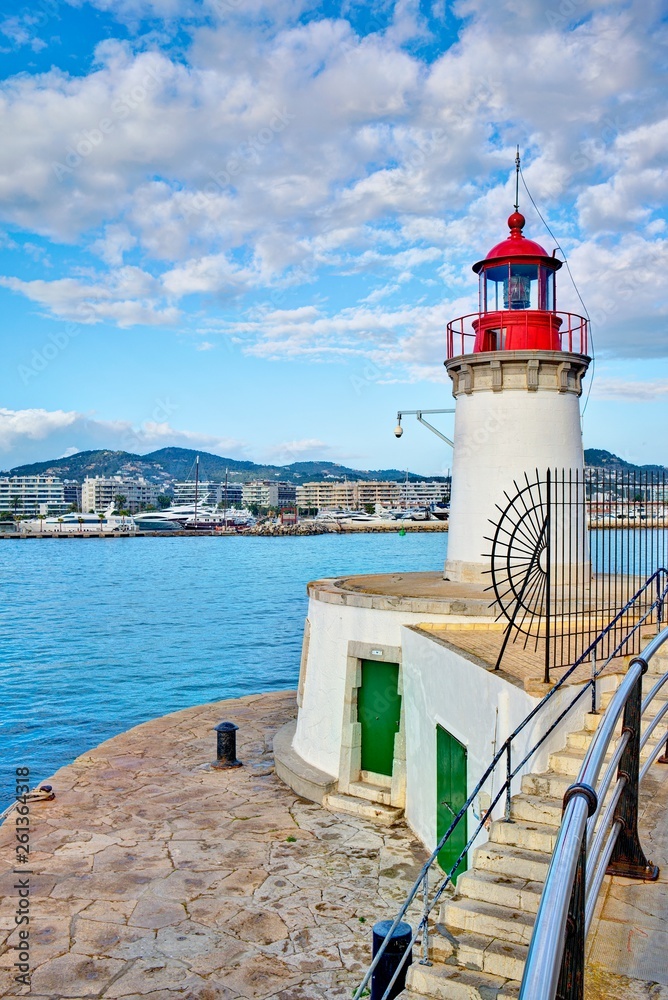 Lighthouse in the port of Ibiza