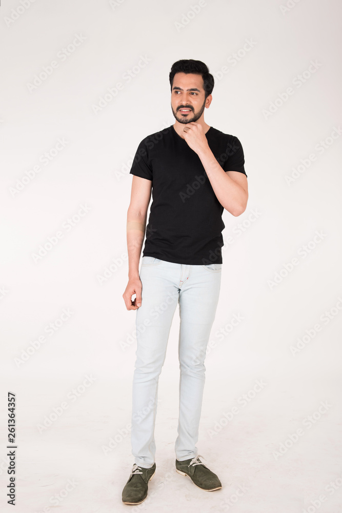 Young man posing on white background Young man posing on white background