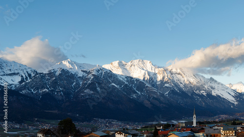 mountain range in an austrian alpine area