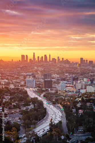 Spectacular Sunrise Over Los Angeles, California