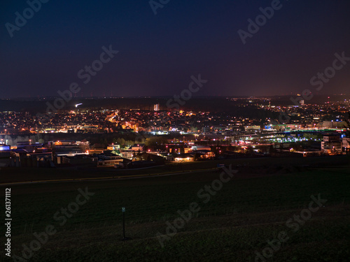 Aalen City view at Night in Germany