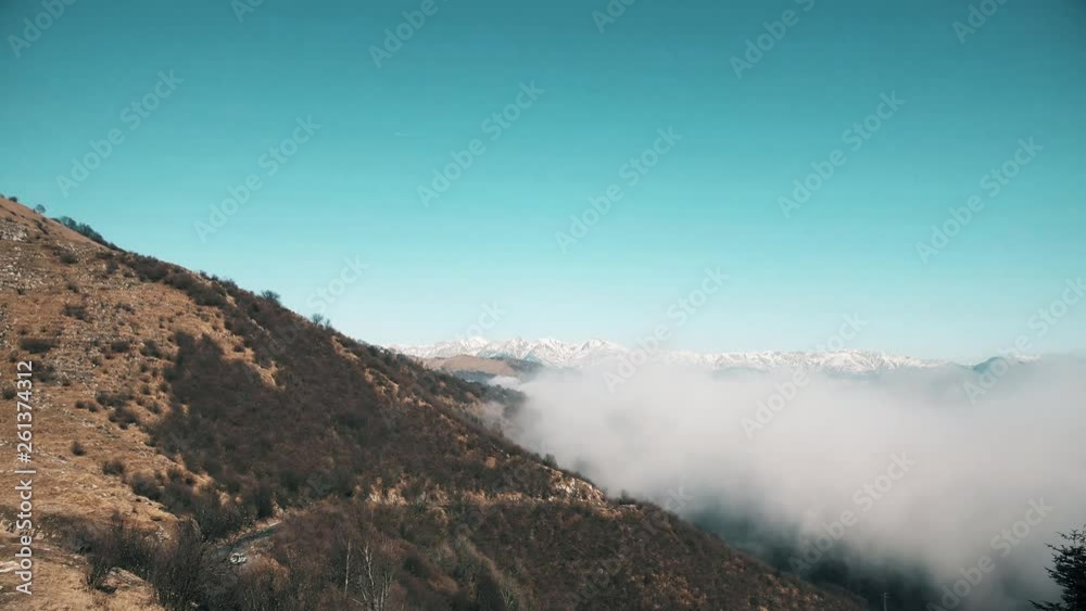 Tranquil scene of mountains,woods and meadows