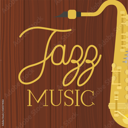 Canvas Print jazz day poster with saxophone
