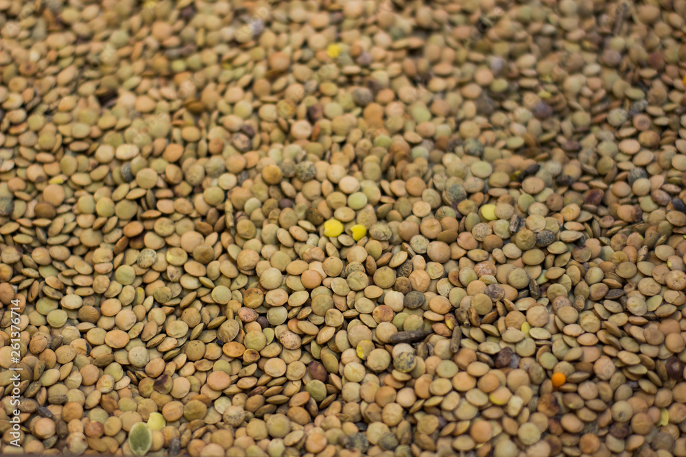 dry raw lentils plant fruits supermarket counter by weight food background textured concept dry raw lentils plant fruits supermarket counter by weight food background textured concept