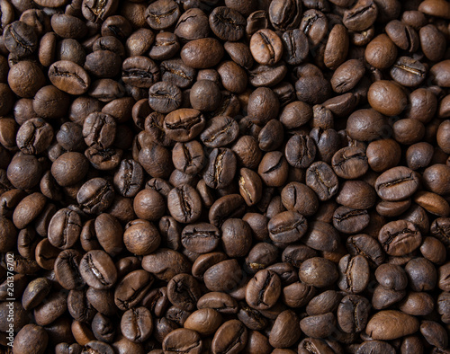 Fototapeta Naklejka Na Ścianę i Meble -  Roasted Coffee beans texture, background
