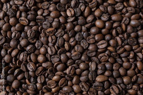 Roasted Coffee beans texture, background
