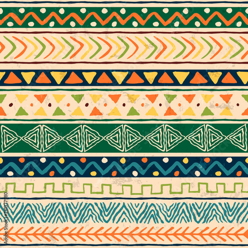 Wild ethnic african art background pattern