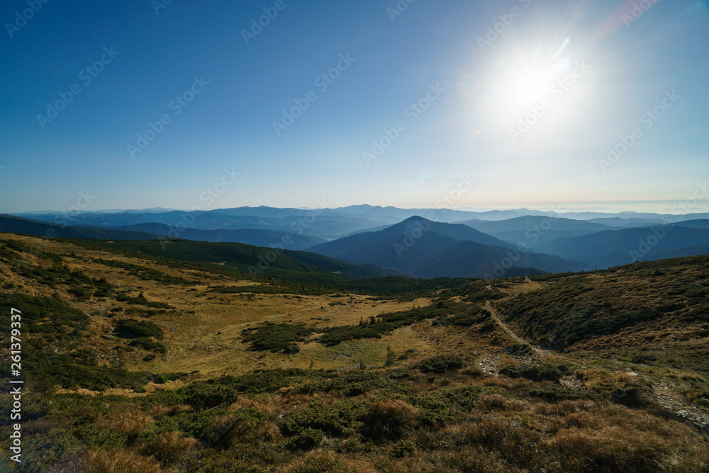 The road to Mount Hoverla of the Ukrainian Carpathian Mountains, Chornohora
