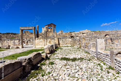 Lanscape of Dougga Archaeological Site in Tunisia.