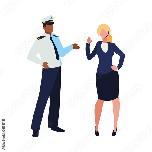 couple of professional workers characters