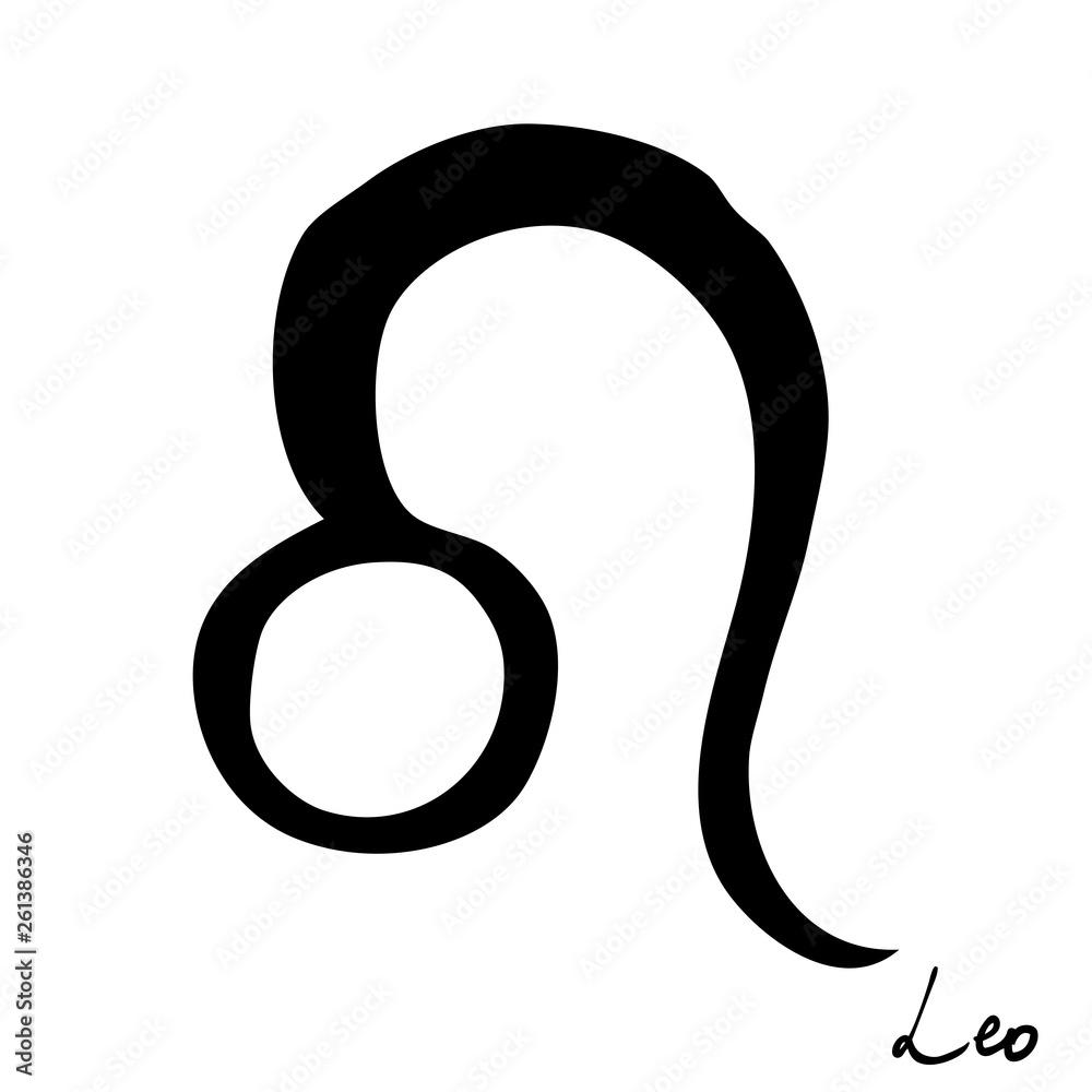Leo zodiac hand drawing sign for horoscope. Usable for mystic occult palmistry and witchcraft alchemy. Vector. Leo zodiac hand drawing sign for horoscope. Usable for mystic occult palmistry and witchcraft alchemy. Vector.